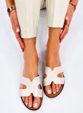 Damen Pantoletten Beige