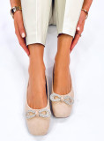 Ballerinas mit Schleife Beige