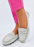 Wildleder, extra weiche Mokassins Grau