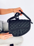 Handtasche im Steppdesign Schwarz