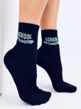 Baumwollsocken SCHOOL Schwarz