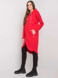 Stylische rote Kapuzenjacke