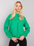 Stylische grüne Sweatjacke mit langen Ärmeln
