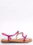 Rosa Sandalen mit Kristallen