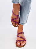 Rosa Sandalen mit Kristallen