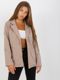 Beige Sweatjacke mit Taschen RUE PARIS