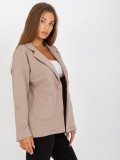 Beige Sweatjacke mit Taschen RUE PARIS