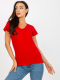 Rotes Damen T-Shirt mit kurzen Ärmeln