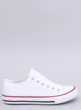 Klassische niedrige Canvas-Sneaker Weiß