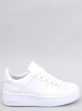Weiße Damen-Sneaker mit hoher Sohle
