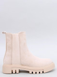 Wildlederstiefel mit dicker Sohle Beige