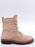 Warme Schnürstiefel in Beige