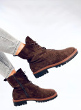 Warme Schnürstiefel in Schokoladenbraun