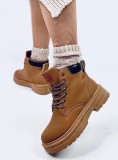 Schnürstiefelette für den Winter Braun