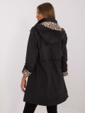 Damen Übergangsjacke in Schwarz mit Kapuze