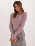 Lila Pullover mit langen Ärmeln