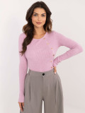 Stylischer Pullover in hellem Lila