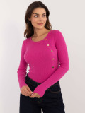 Eleganter Fuchsia Pullover