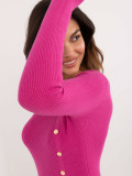 Eleganter Fuchsia Pullover