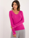 Eleganter Fuchsia Pullover