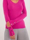 Eleganter Fuchsia Pullover