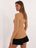 Eleganter camelfarbener Pullover