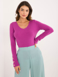 Eleganter lila Pullover