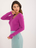 Eleganter lila Pullover
