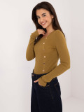 Eleganter olivfarbener Pullover