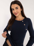 Eleganter blauer Pullover