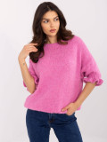 Rosa Pullover mit 3/4 Ärmeln