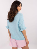 Stylischer Pullover in hellblau