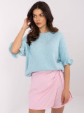 Stylischer Pullover in hellblau