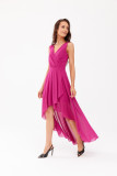 Asymmetrisches Kleid mit Wickelausschnitt in Bischofslila
