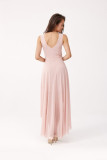 Asymmetrisches Kleid mit Wickelausschnitt in Rosa