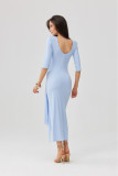 Midi-Kleid in Hellblau