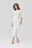 Midi-Kleid in Ecru