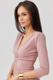 Midi-Kleid in dunklem Rosaton Mireya