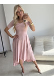 Rosa Midi-Kleid