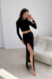 Schwarze Bluse Linnea