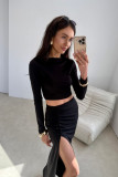Schwarze Bluse Linnea