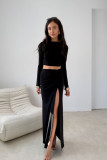Schwarzer Maxi-Rock Ottilia