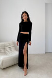 Schwarzer Maxi-Rock Ottilia