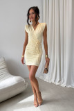 Mini-Kleid in Hellgelb