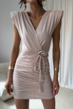 Mini-Kleid in hellem Beige
