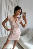 Mini-Kleid in hellem Beige