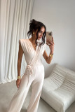 Vanillefarbener Jumpsuit Lunaria