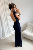 Aurelia Maxi-Kleid in Dunkelblau