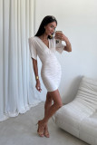 Mini-Kleid in Vanillefarbe Novalie