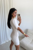 Mini-Kleid in Vanillefarbe Novalie